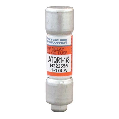 Product image for Fuse ATQR - Class CC - Time-Delay 600VAC 300VDC 1.125A Ferrule Amp-Trap 2000®