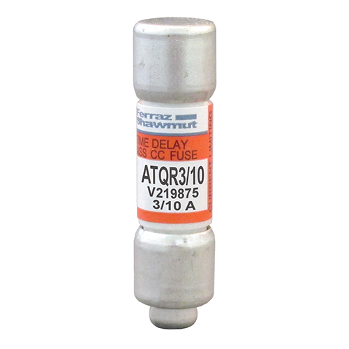 Product image for MERSEN ATQR3/10 FUSE CLASS CC 3/10A 600VAC TIME DELAY 1-1/2"L REJECTION STYLE