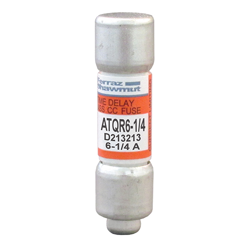 Product image for Fuse ATQR - Class CC - Time-Delay 600VAC 300VDC 6.25A Ferrule Amp-Trap 2000®