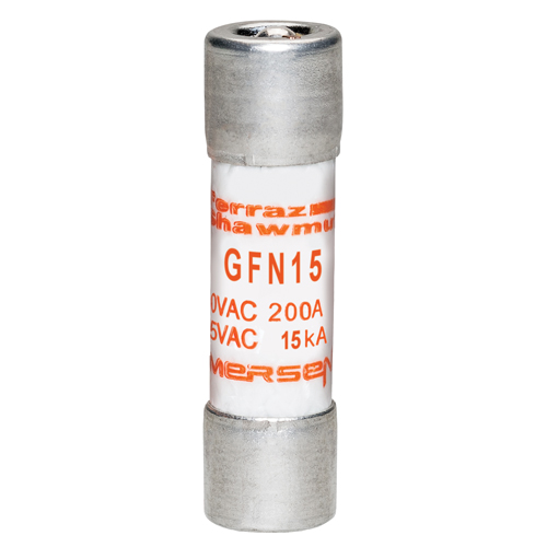 Product image for Fuse GFN - Midget - Time-Delay 125VAC 15A Ferrule Visual Indicator