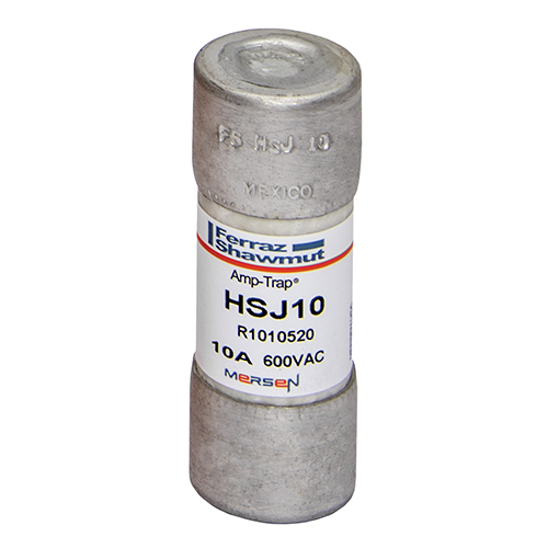 Product image for MERSEN HSJ10 FUSE CLASS J 10A 600VAC 500VDC HIGH SPEED AMPTRAP FERRULE