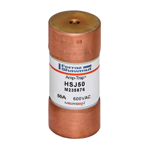 Product image for MERSEN HSJ50 FUSE CLASS J 50A 600VAC 500VDC HIGHSPEED AMPTRAP FERRULE