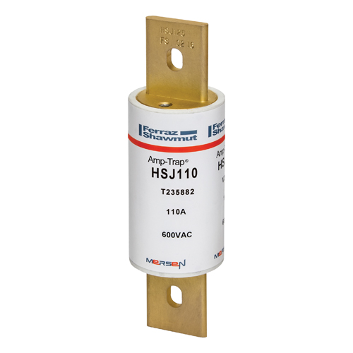 Product image for MERSEN HSJ110 FUSE CLASS J 110A 500VDC 600VAC HIGHSPEED AMPTRAP BLADE