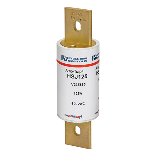 Product image for MERSEN HSJ125 FUSE CLASS J 125A 500VDC 600VAC HIGHSPEED AMPTRAP BLADE
