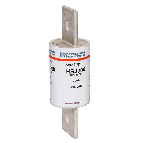 Product image for MERSEN HSJ300 FUSE CLASS J 300A 500VDC 600VAC HIGHSPEED AMPTRAP BLADE