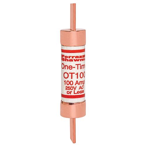 Product image for MERSEN OT100 FUSE SUPER 100A250V CLASS K5 250V ONE TIME FAST ACTING