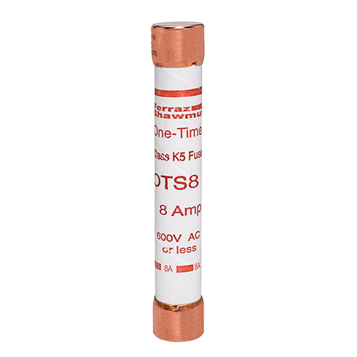 Product image for Fuse OTS - Class K5 - Fast-Acting 600VAC 300VDC 8A Ferrule Amp-Trap®