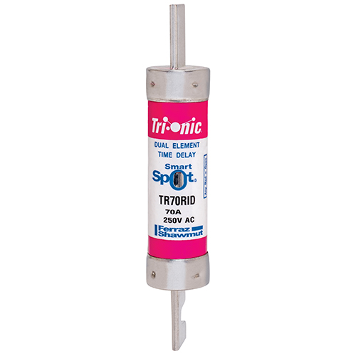 Product image for Fuse TR-R - Class RK5 - Time-Delay 250VAC 250VDC 70A Blade SmartSpot® Tri-Onic®