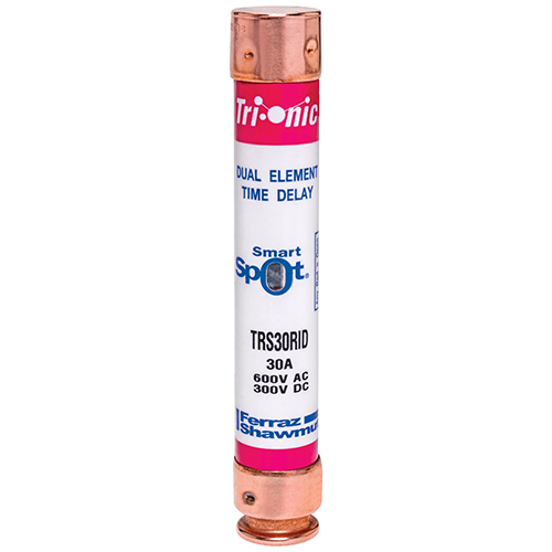 Product image for Fuse TRS-R - Class RK5 - Time-Delay 600VAC 300VDC 30A Ferrule SmartSpot® Tri-Onic®