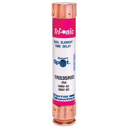Product image for Fuse TRS-R - Class RK5 - Time-Delay 600VAC 300VDC 35A Ferrule SmartSpot® Tri-Onic®