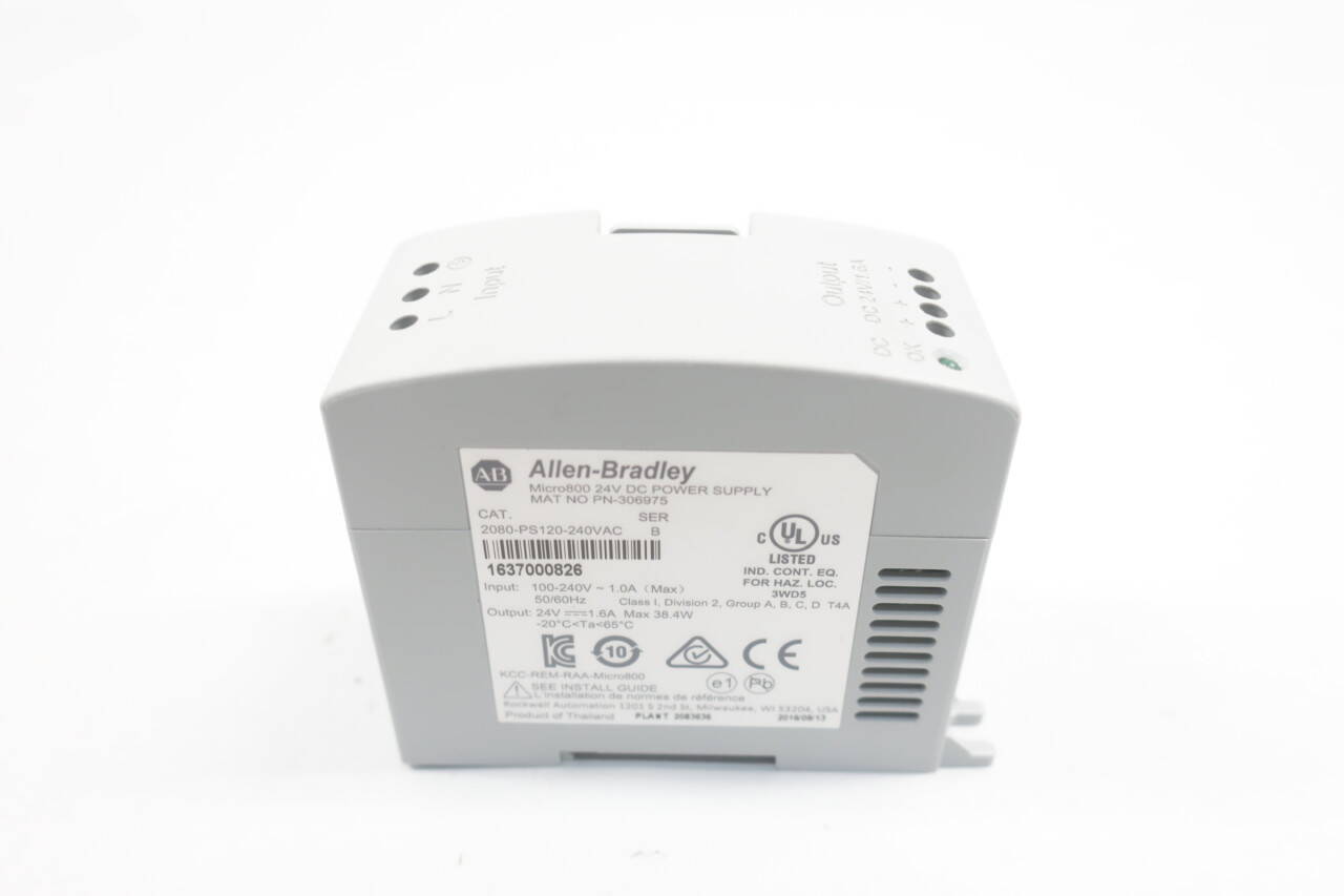 Product image for ABRA 2080-PS120-240VAC MICRO800 24V DC POWER SUPPLY