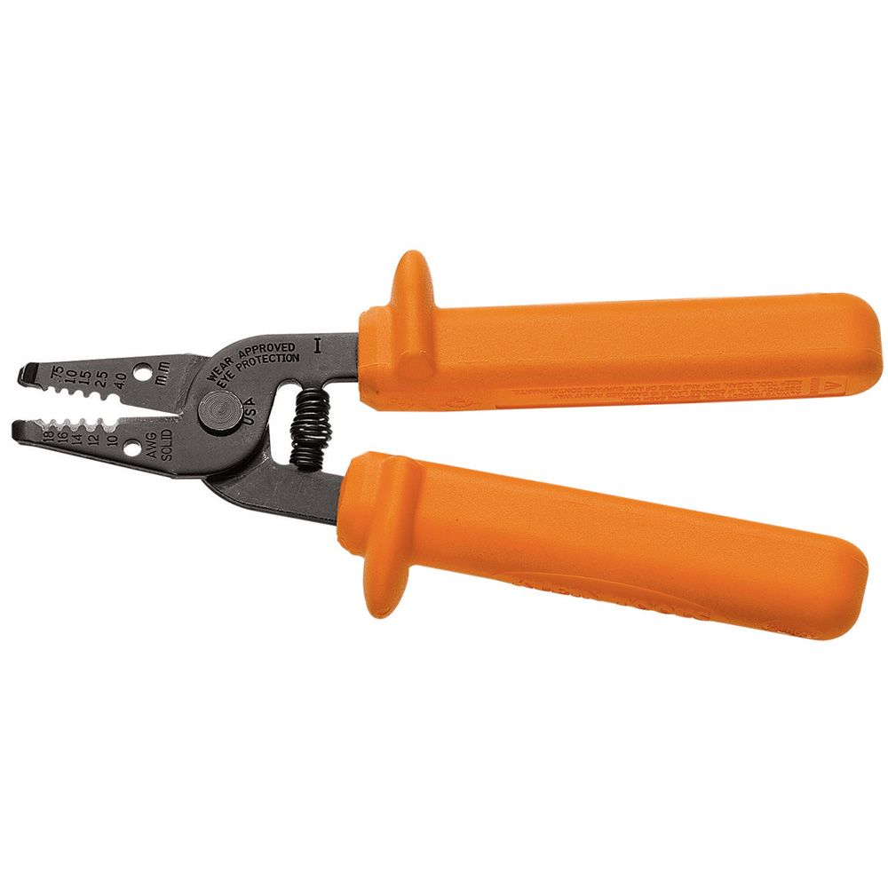 Product image for Plier wire stripper cutter insul 10-18AWG 6-1/4"