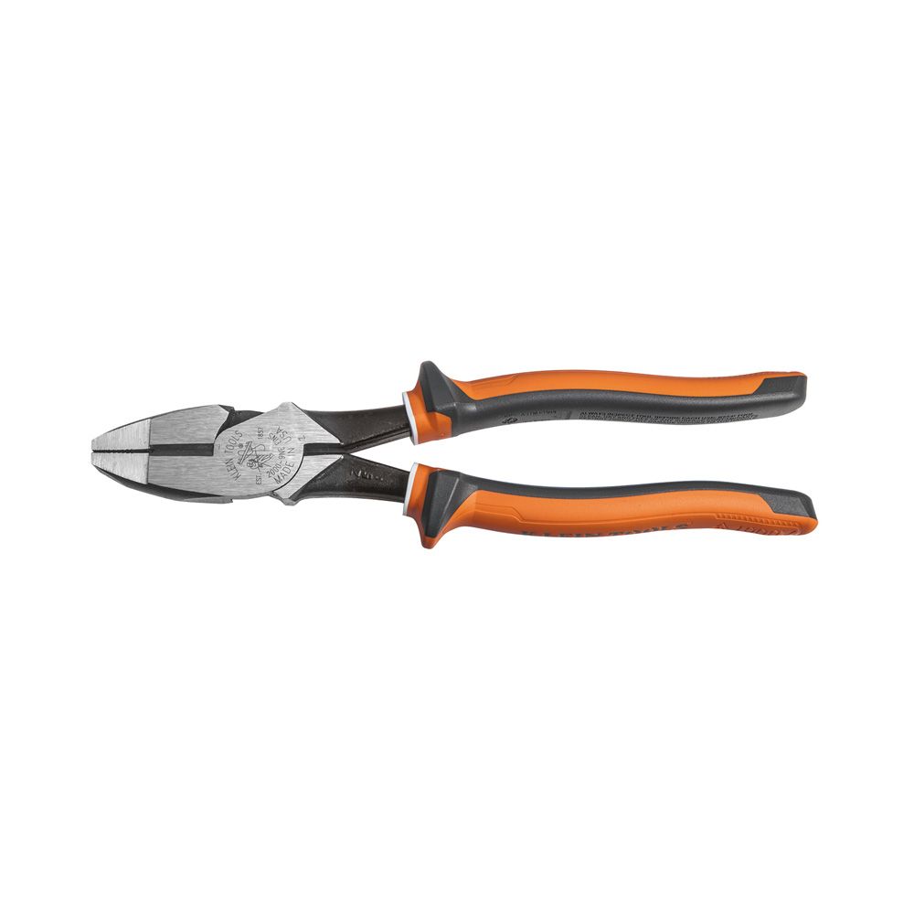 Product image for KLEIN 2000-9NE-EINS PLIERS HEAVY DUTY INSULATED HIGH LEVERAGE SIDE CUTTING
