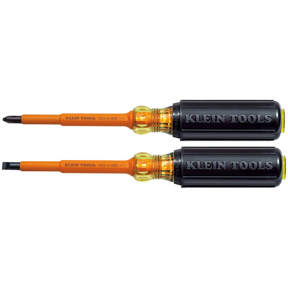Product image for KLEIN 33532-INS TOOL SCREWDRIVER SET 2PC INSULATED CUSHION-GRIP