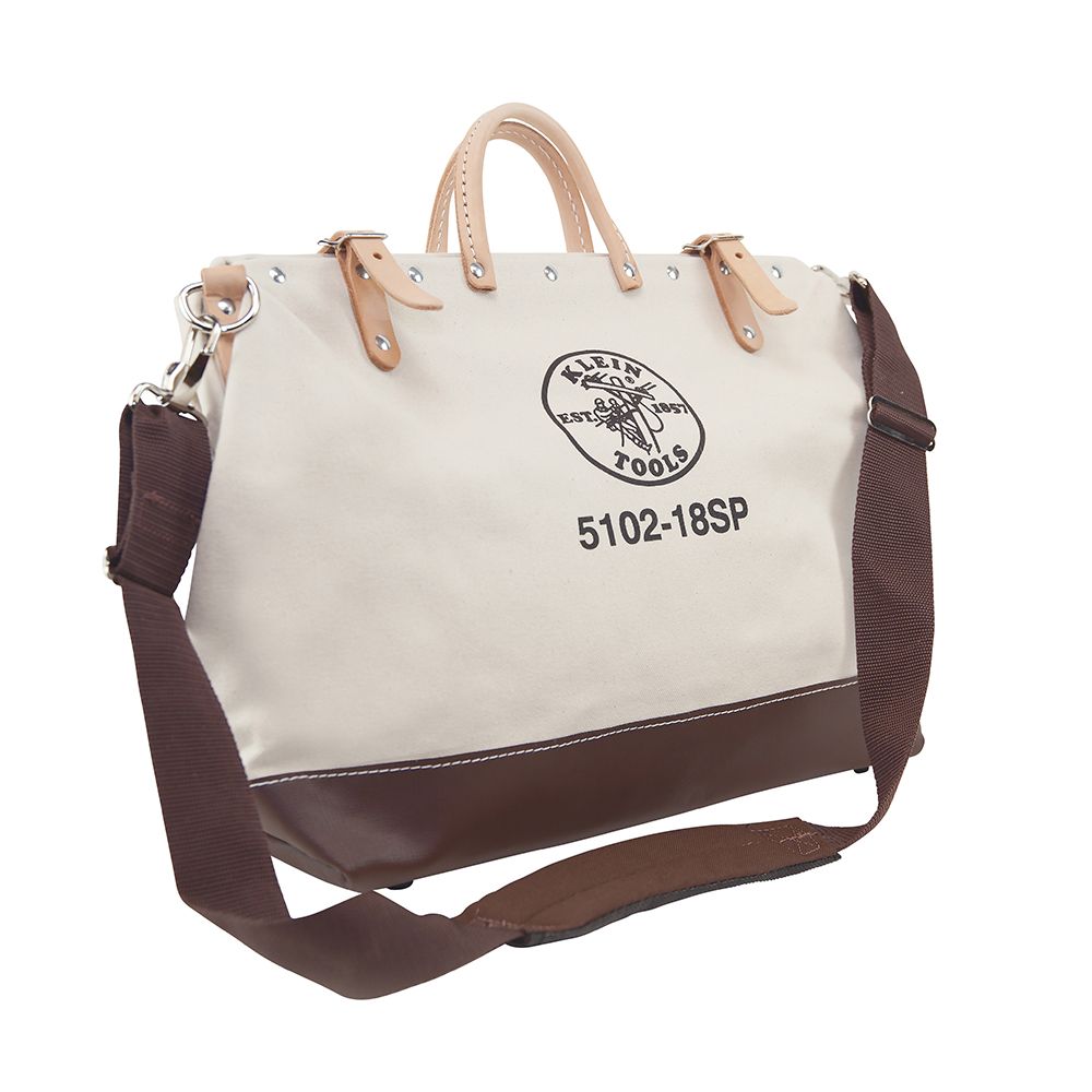 Product image for KLEIN 5102-18SP TOOL BAG CANVAS COMBO 18" WITH POCKETS/ SHOULDER STRAP