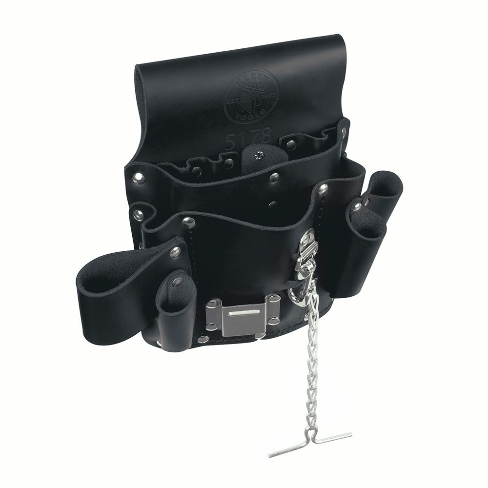 Product image for Pouch tool 8 pocket white leather