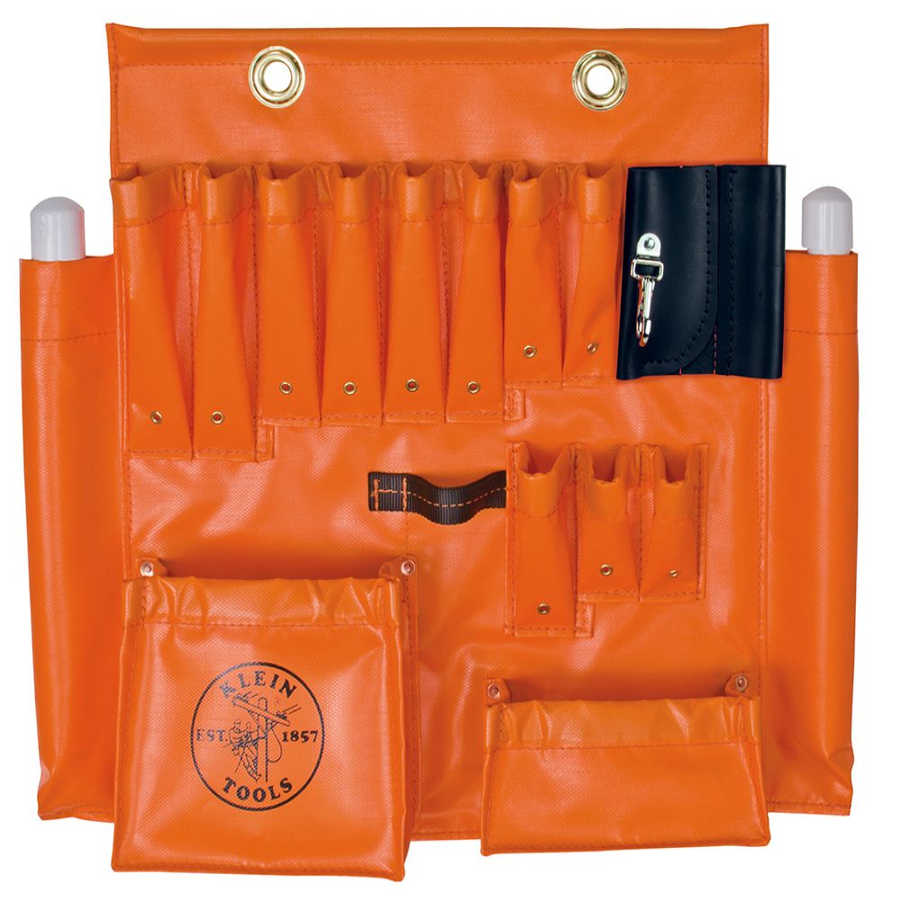 Product image for Apron aerial 18 interior pocket orange 23x24"