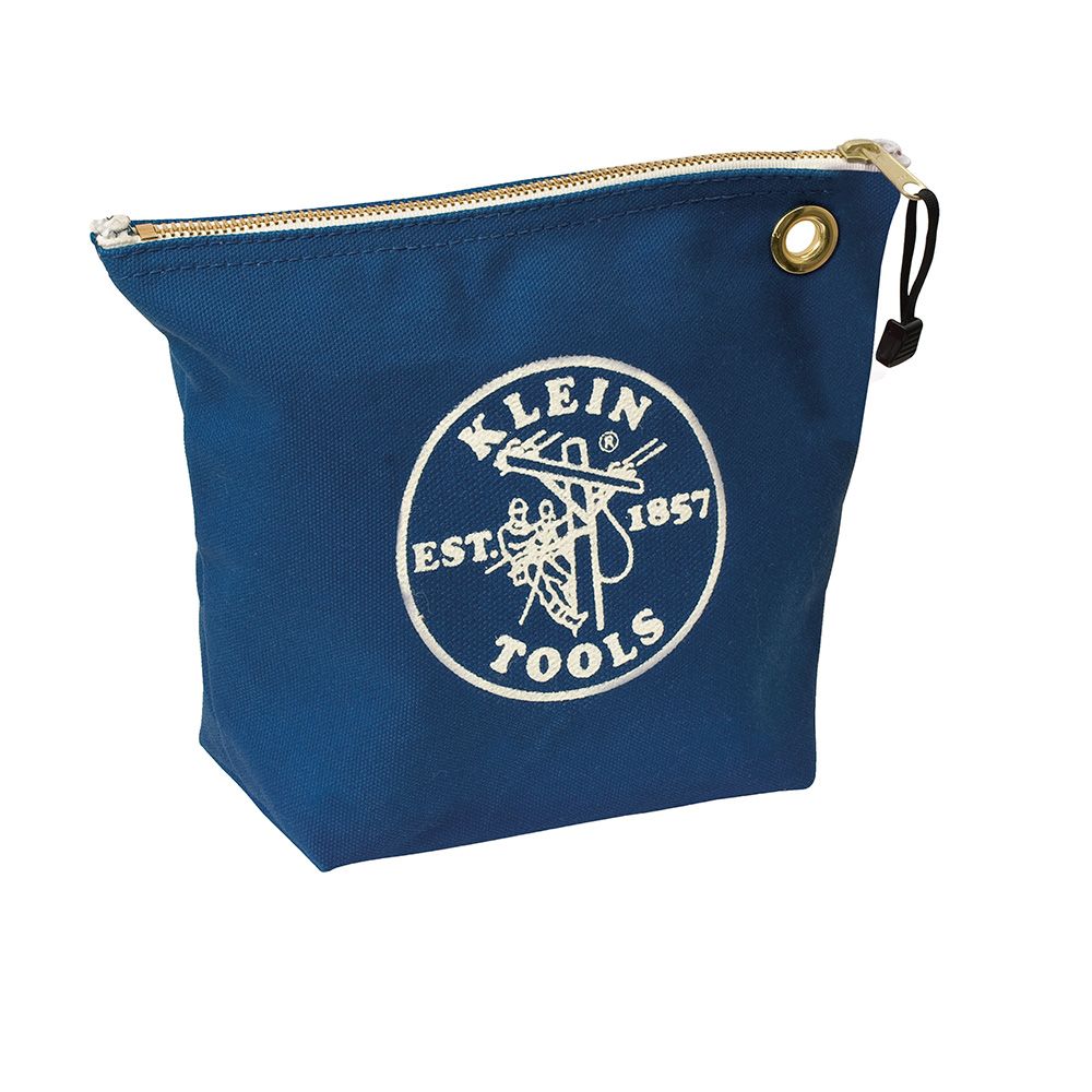 KLEIN TOOLS 5539BLU Bag zipper canvas blue 10x3-1/2x8