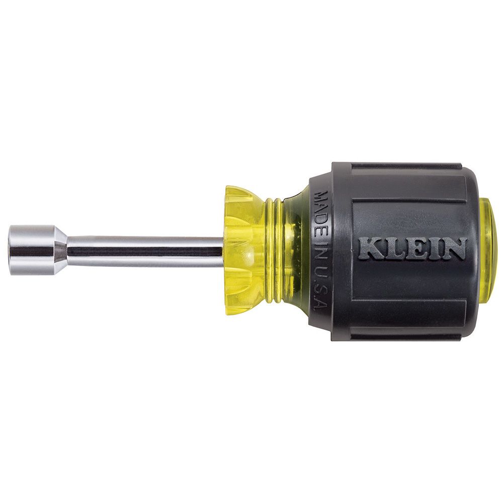 Product image for KLEIN 610-1/4 TOOL STUBBY NUT DRIVER 1-1/2" SHAFT 1/4" HEX