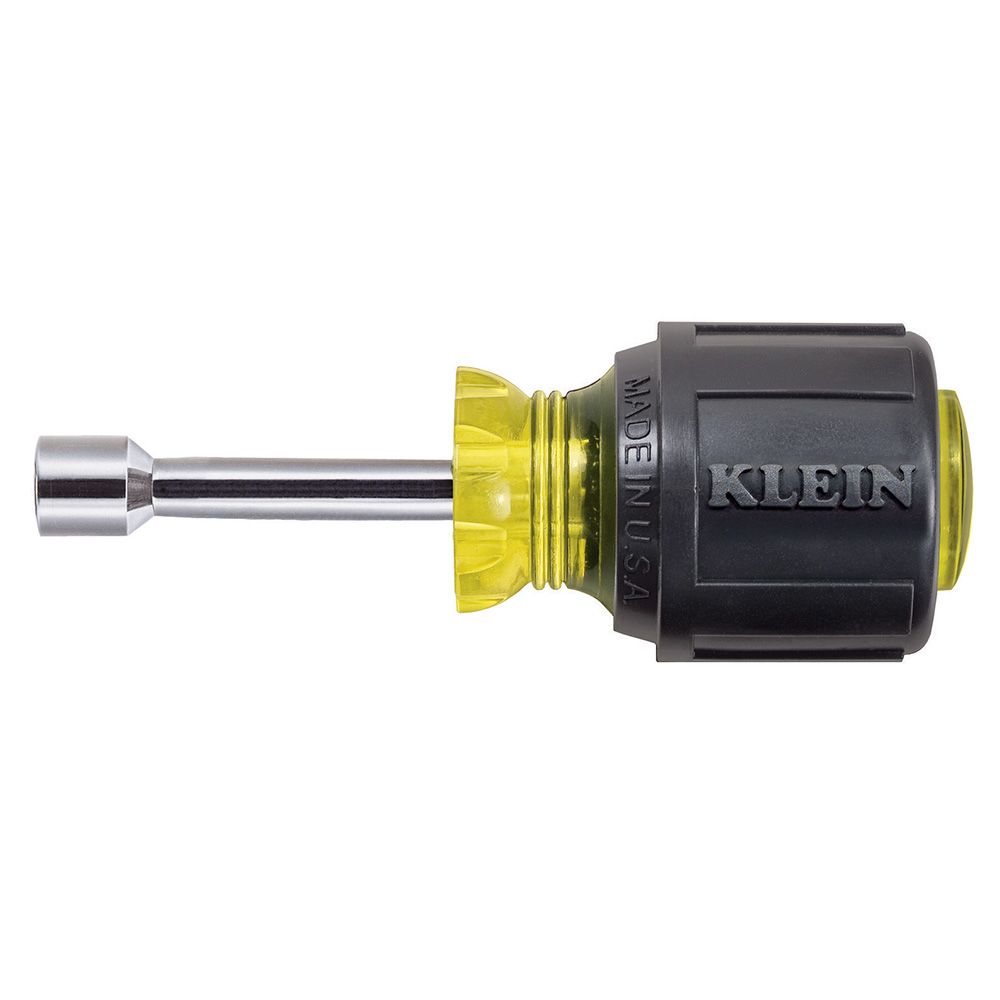 Product image for KLEIN 610-5/16 STUBBY NUT DRIVER 1-1/2" SHAFT 5 1/6" HEX