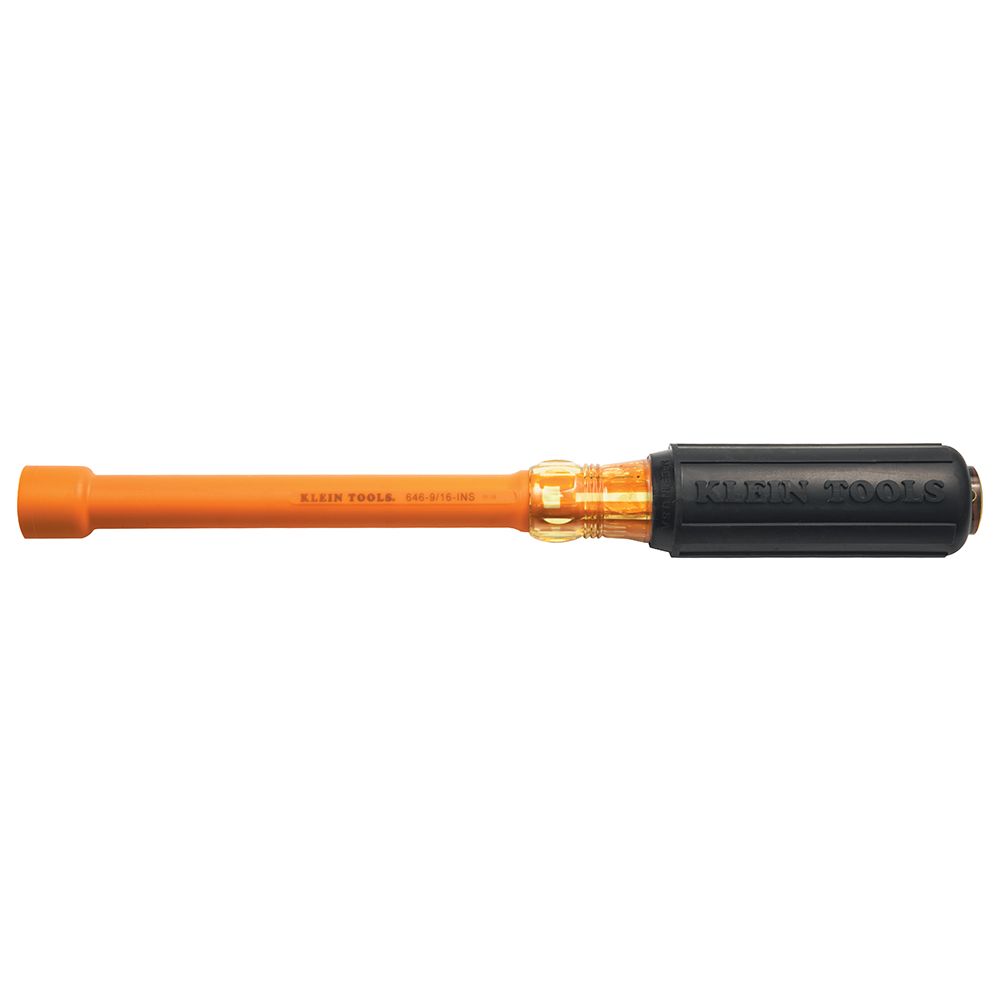 Product image for KLEIN 646-9/16-INS TOOL NUTDRIVER 9/16" INSULATED GRIP HOLLOW SHANK