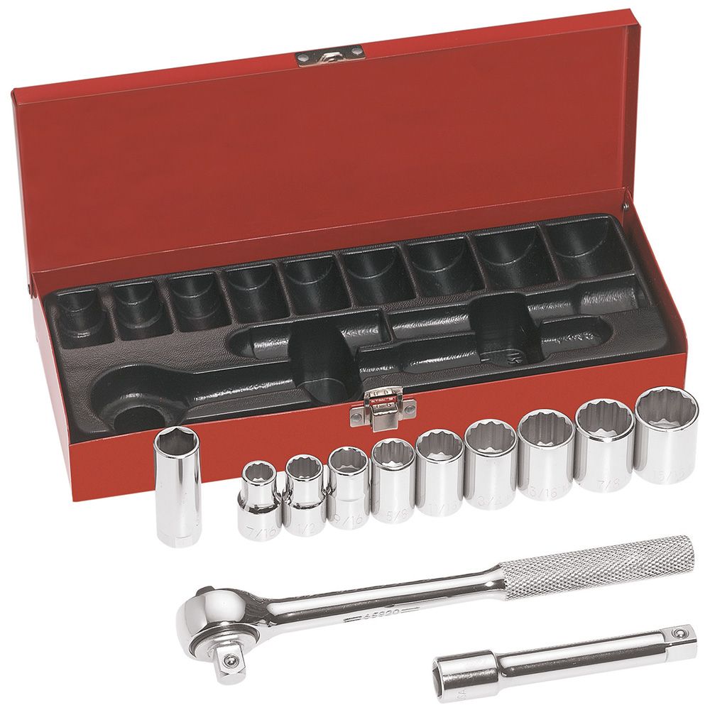 Product image for KLEIN 65510 SOCKET WRENCH SET 1/2 12-PIECE
