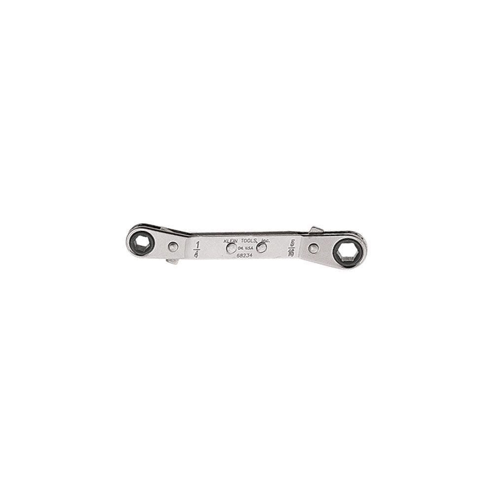 Product image for KLEIN 68234 TOOL WRENCH FULLY REVERSIBLE RATCHETING OFFSET BOX WRENCH 1/4" X 5/16"