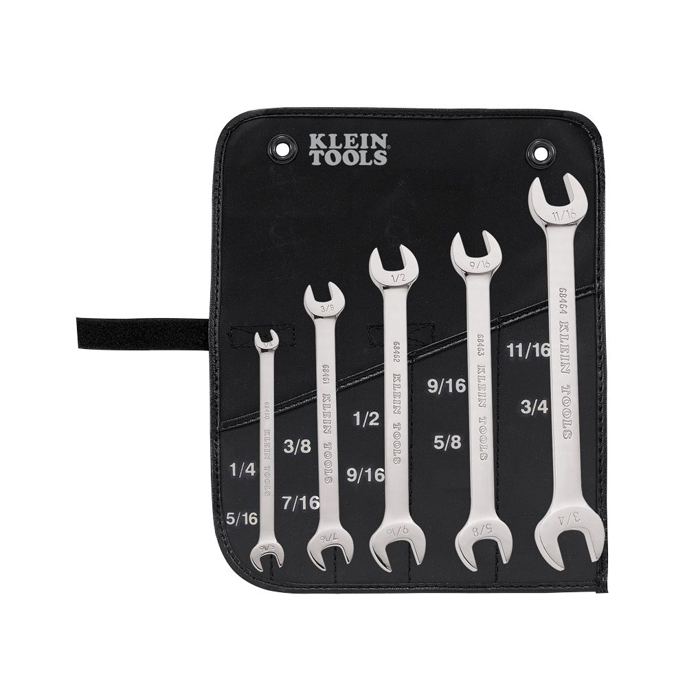 Product image for KLEIN 68450 WRENCH SET OPEN END 5P RANGE 1/4 - 3/4