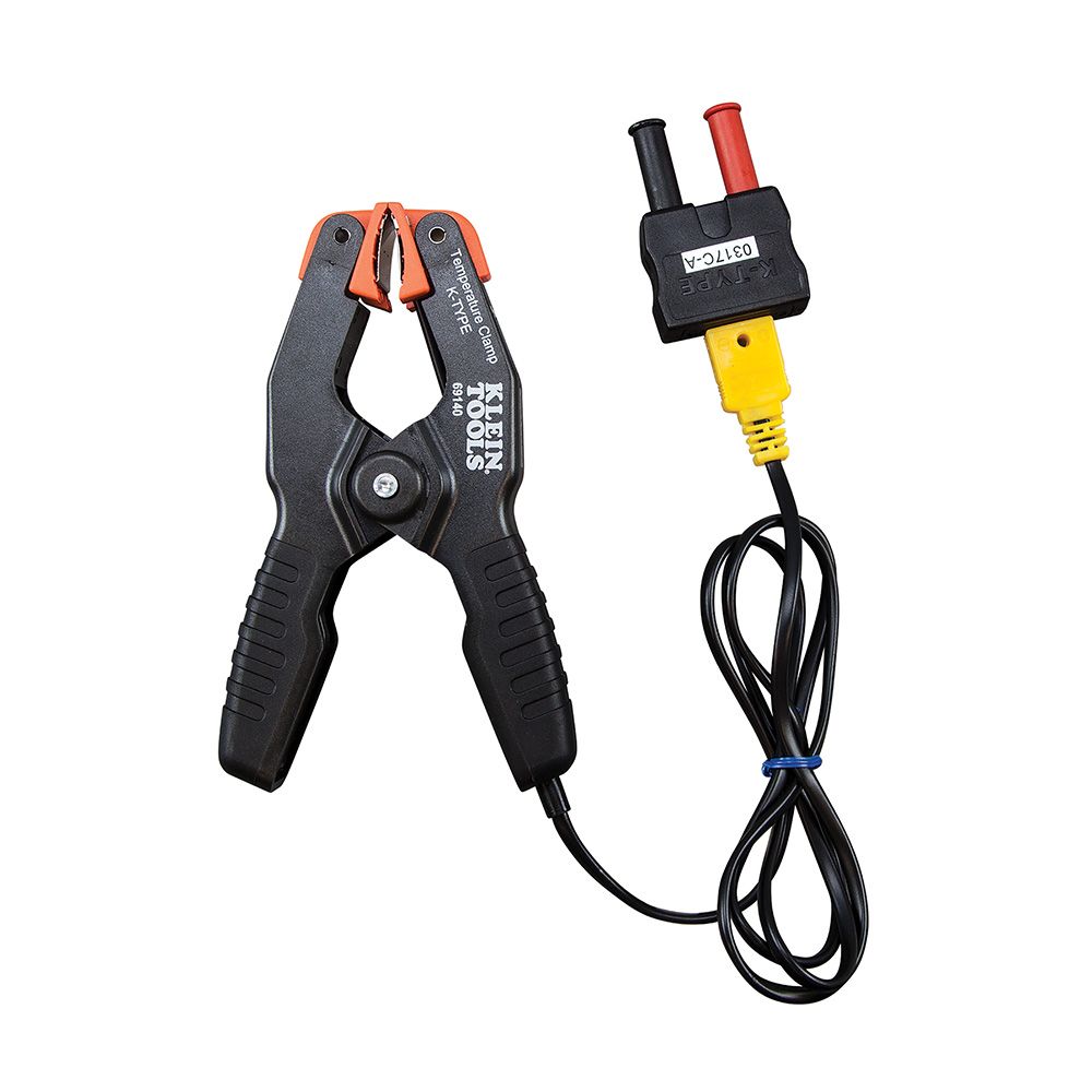 Product image for KLEIN 69140 SENSOR K TYPE TEMPERATURE PIPE CLAMP MEASURES FORM -4 TO 212 DEGREES F -20 TO 100 DEGREES C