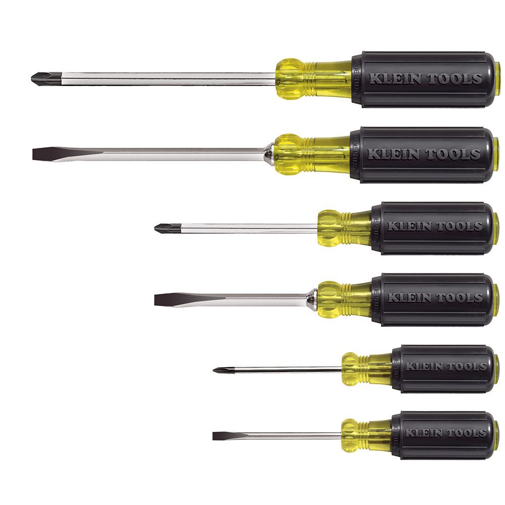 KLEIN TOOLS 85074 Screwdriver Set 6 Pieces Cushion Grip