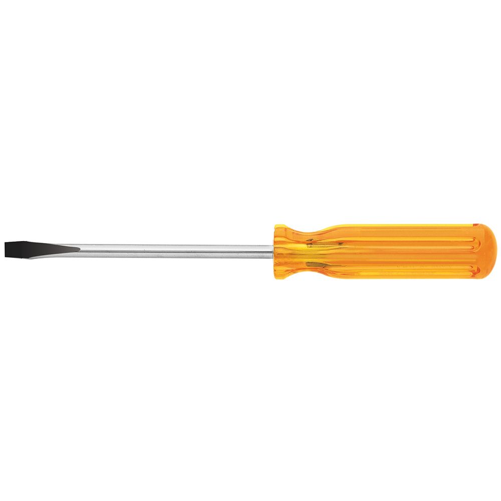 Product image for KLEIN BD156 TOOL SCREWDR FH 11-3/16" FLATHEAD RND SHANK KEYSTON TIP VACO BULL DRIVER PLASTIC HANDL 5/16"TIP 6"SL
