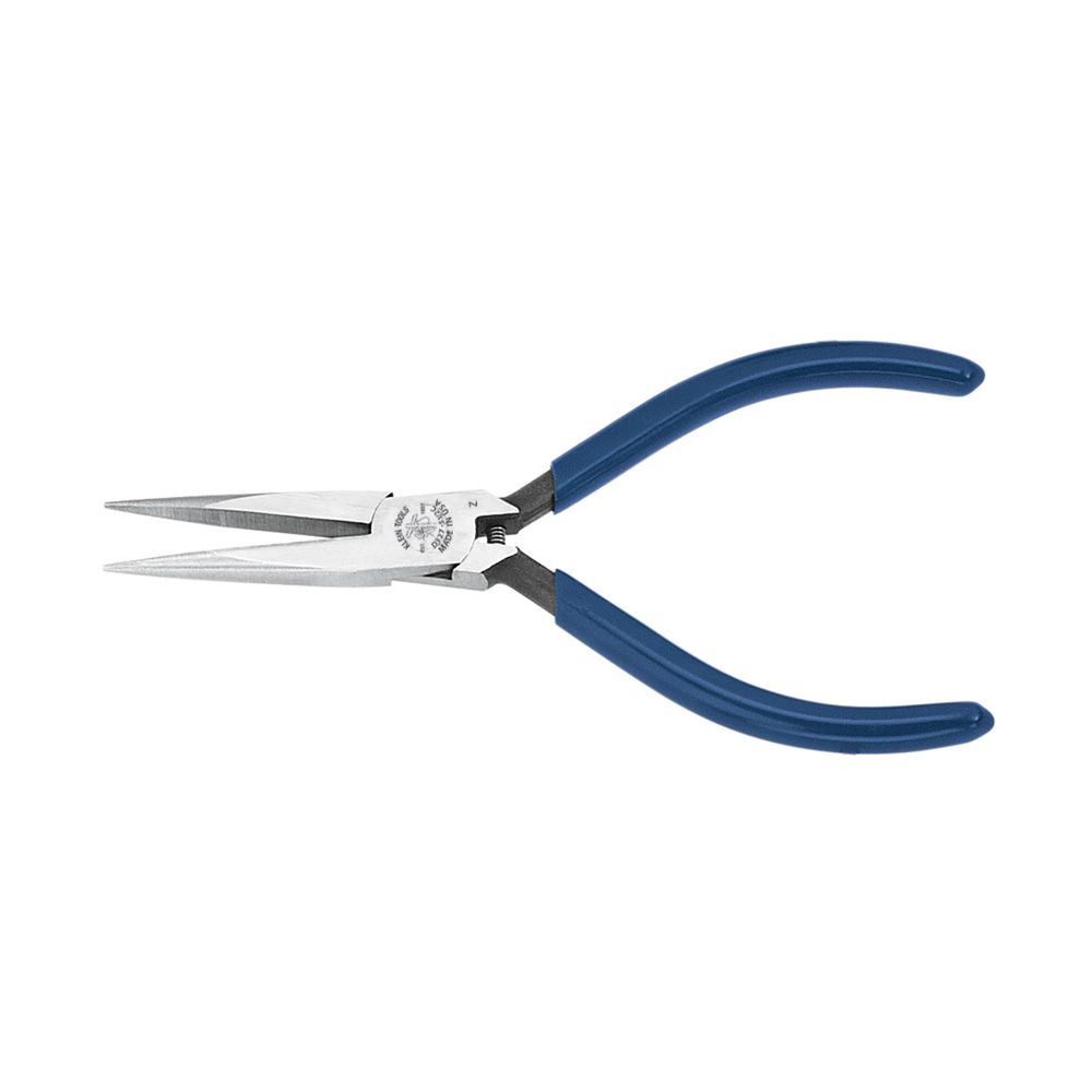 Product image for KLEIN D327-51/2C TOOL PLIER NEEDLE NOSE 5-1/2"L EXTRA SLIM PLASTIC DIPPED HANDLES