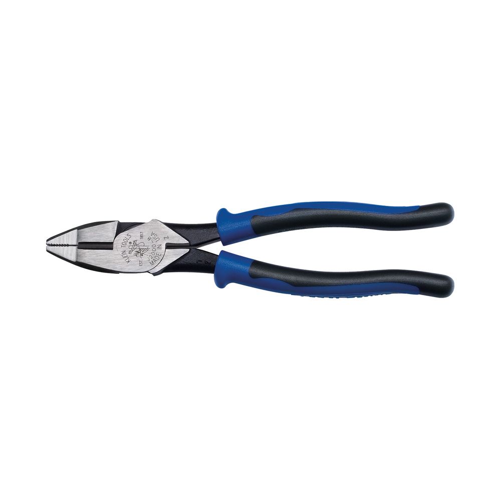 Product image for KLEIN J20008 PLIERS 8-INCH SIDE CUTTERS HIGH LEVERAGE LINEMAN'S PLIERS