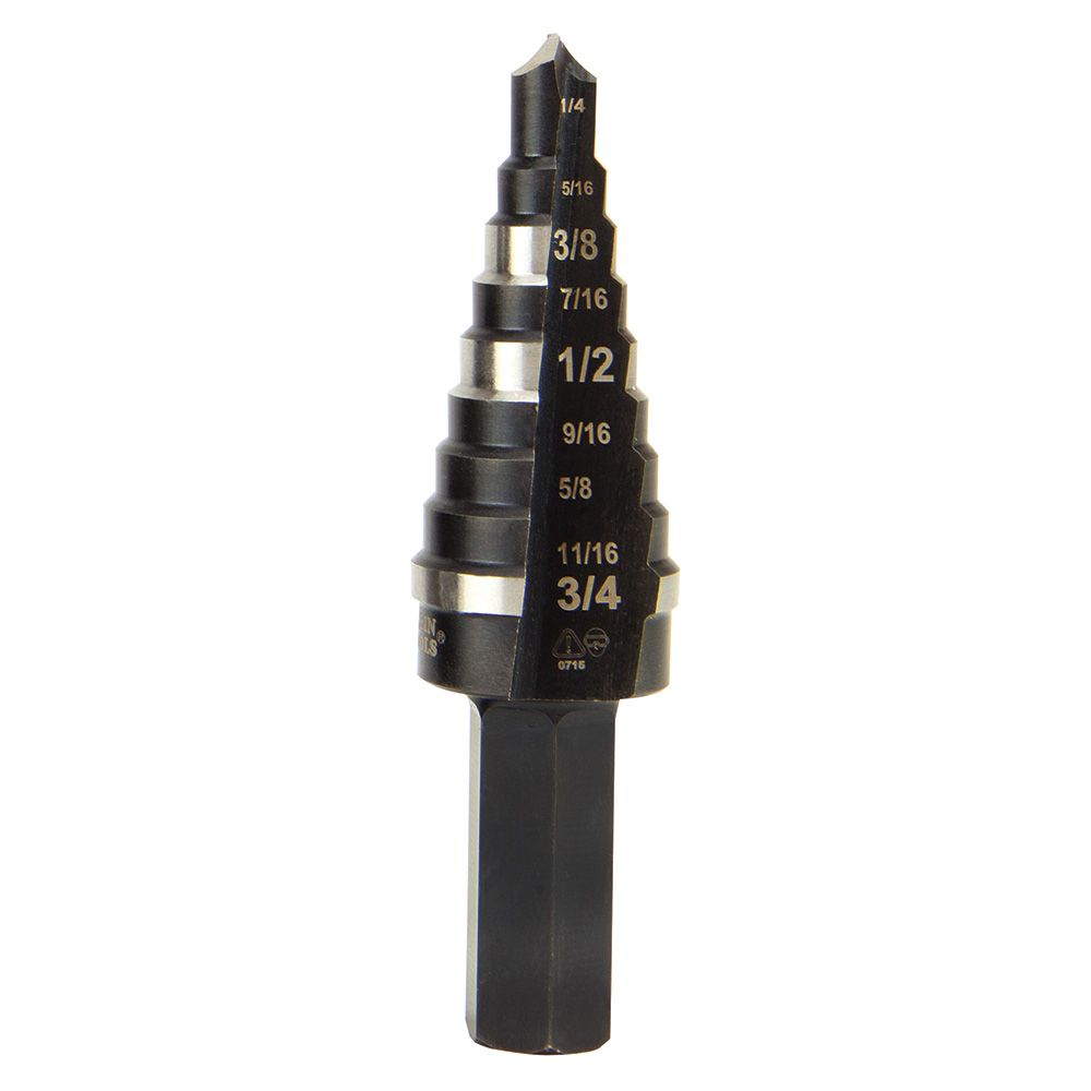 Product image for Bit step drill double fluted #3 1/4-3/4"