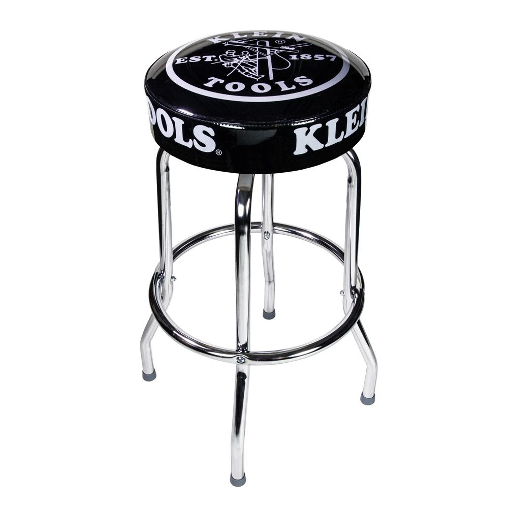 KLEIN MBD00111 STOOL COUNTER 14" BY 30" SWIVEL SEAT BLACK AND CHROME