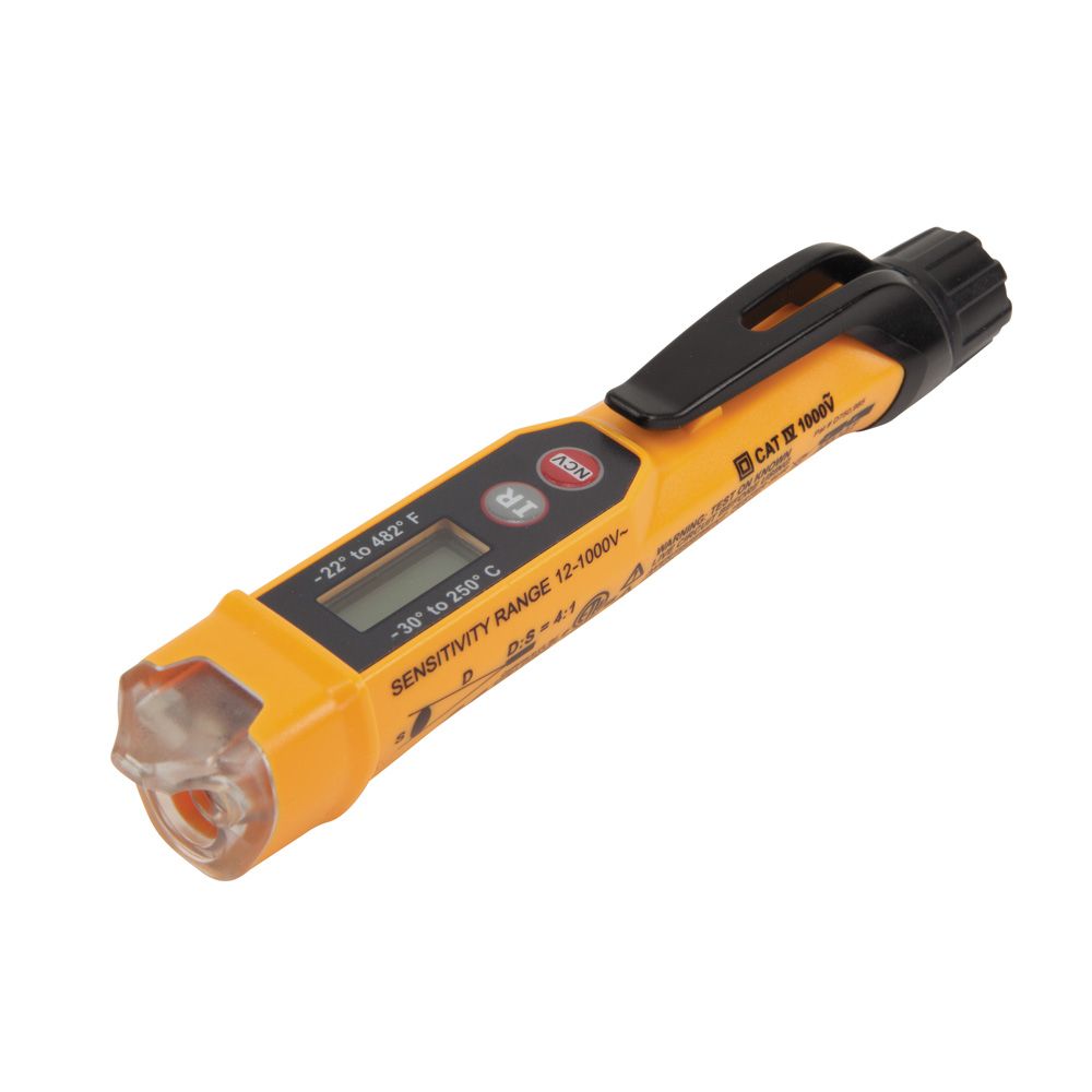 Product image for KLEIN NCVT-4IR TESTER NON CONTACT VOLTAGE WITH INFRARED THERMOMETER