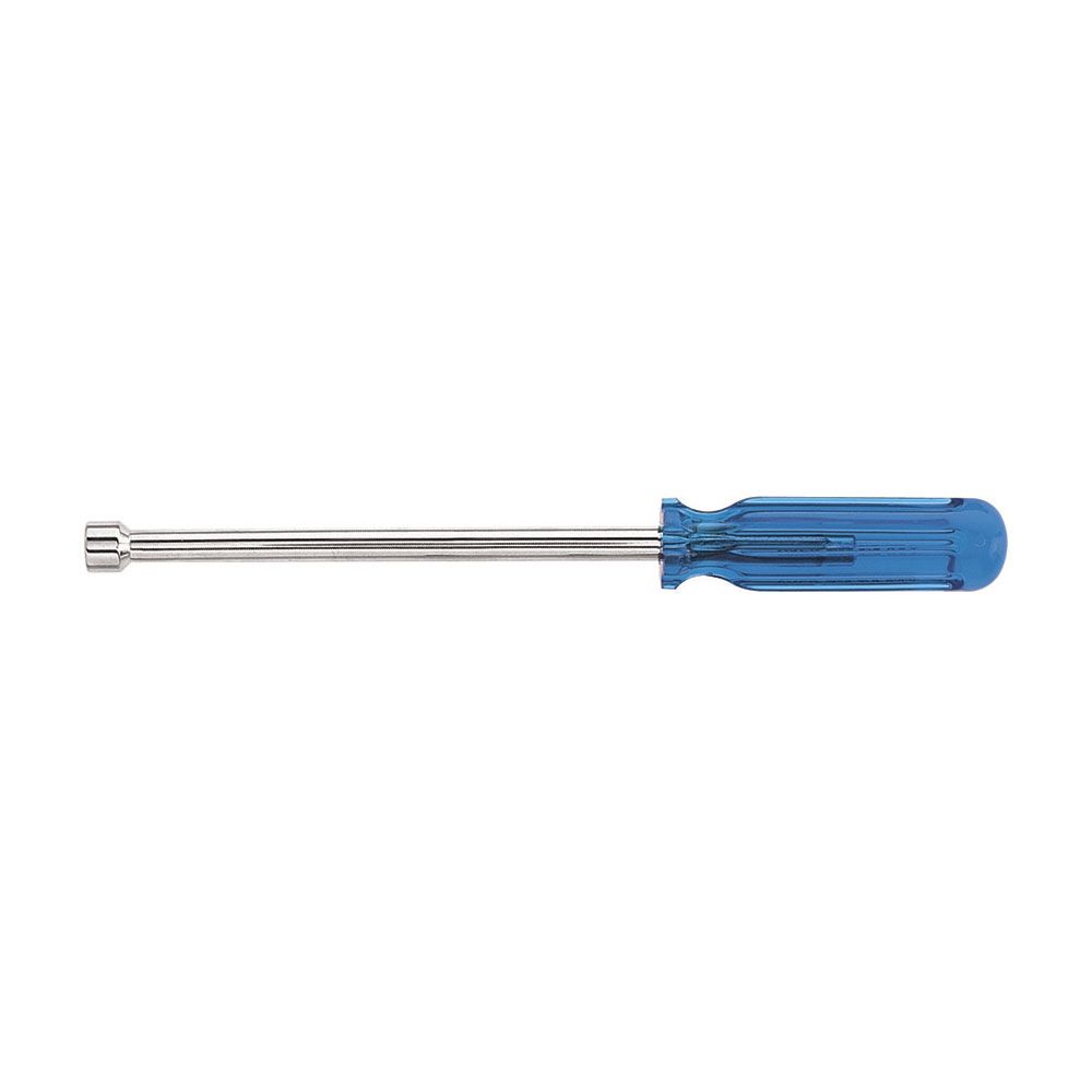 Product image for KLEIN S126 TOOL NUT DRIVER 6"L 3/8"HEX 6"SL HOLLOW SHAFT PLASTIC BLUE HANDLE