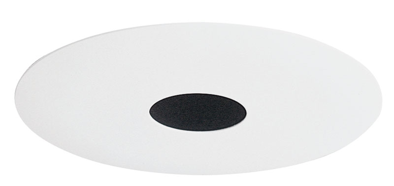 Product image for 4IN Downlight Pinhole with Baffle Trim, Black, White Trim Ring