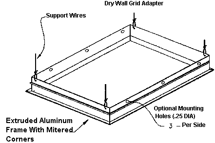 Product image for Dry-Wall Grid Adaptor, 2x2