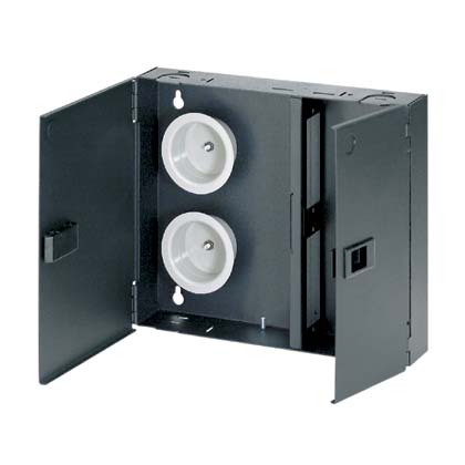 PANDUIT FWME2 FIBER WALL ENCLOSURE ACCEPTS 2 FAP OR FKP PANELS SERVICE DOOR AND USER DOOR 10.18" X 12" X
