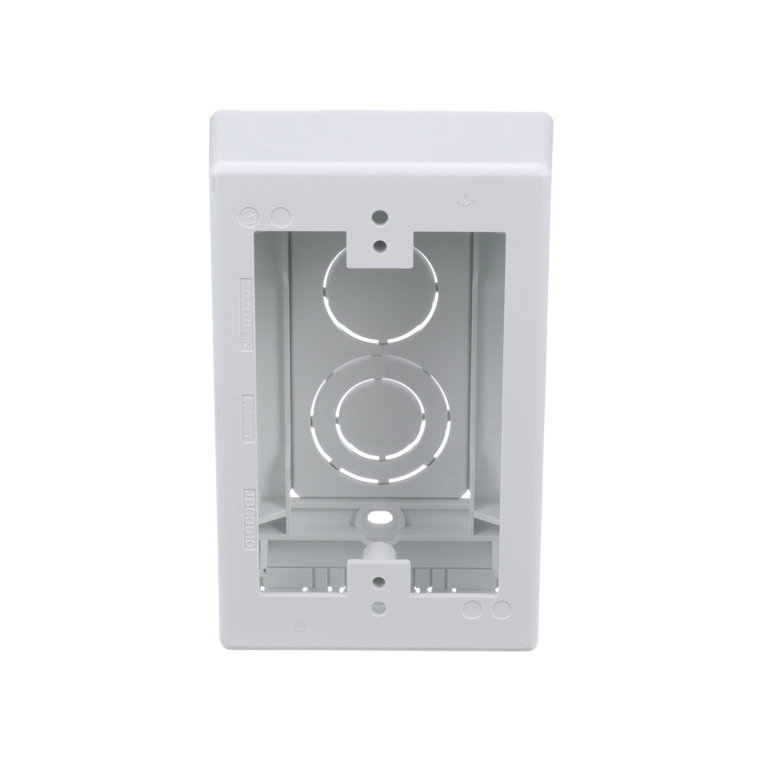 Product image for PANDUIT JBX3510WH-A RACEWAY BOX 1GANG SURFACE MOUNT WHITE