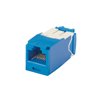Product image for Module UTP jack 8-position Cat-6A RJ45 unshielded blue