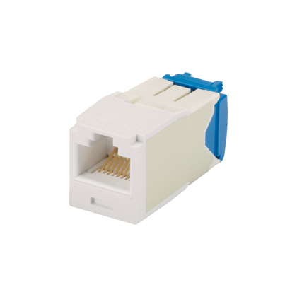 Product image for Mini-Com&reg; UTP RJ45 Cat 6A TG Jack Module, White