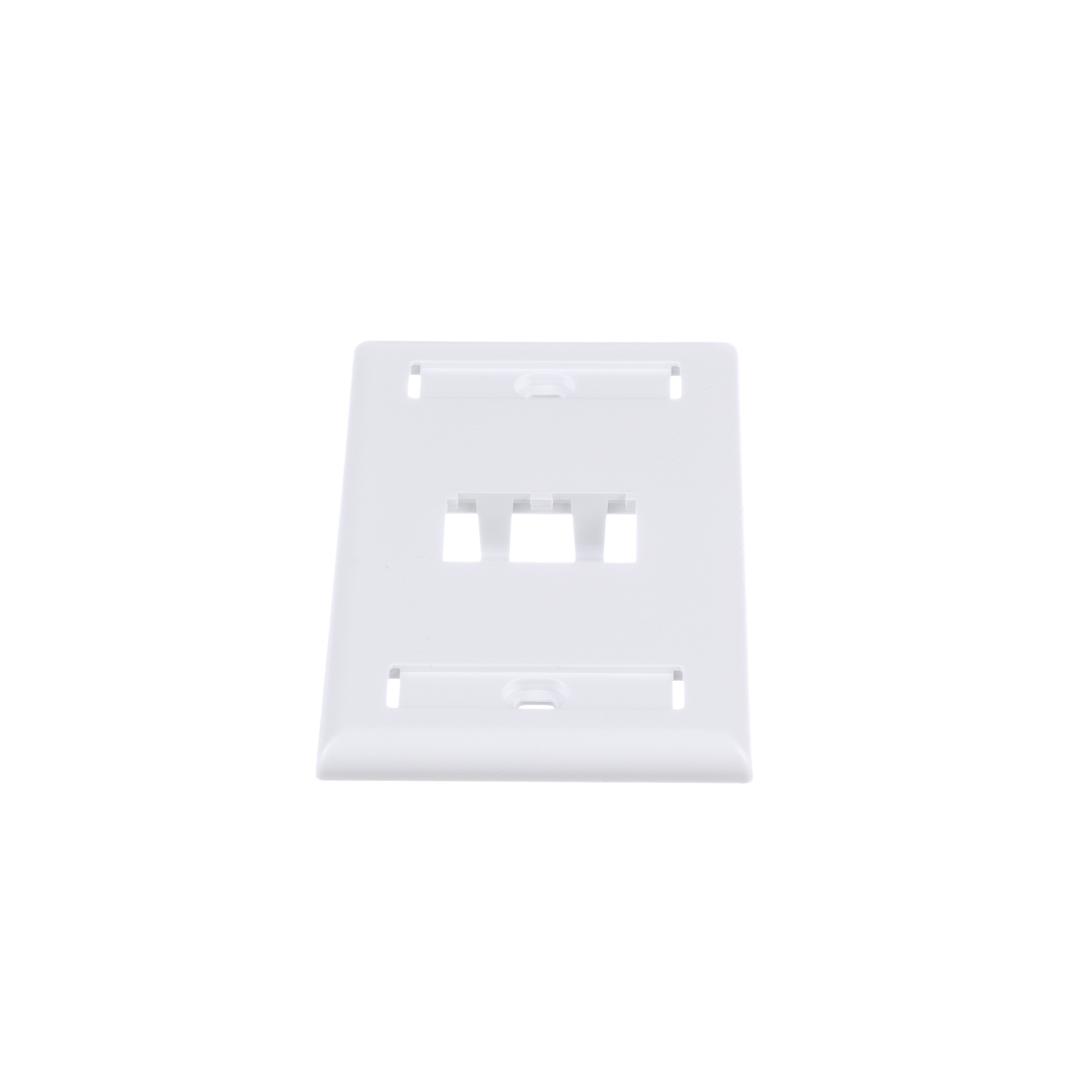 Product image for PANDUIT CFPL2WHY COVER 1GANG 2PORT WHITE MINICOM FACEPLATE C/W LABEL AND LABEL COVER