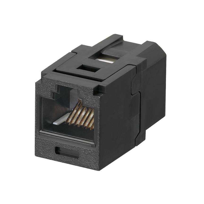 Product image for Mini-Com® Cat 6 UTP RJ45 Coupler Module, Black