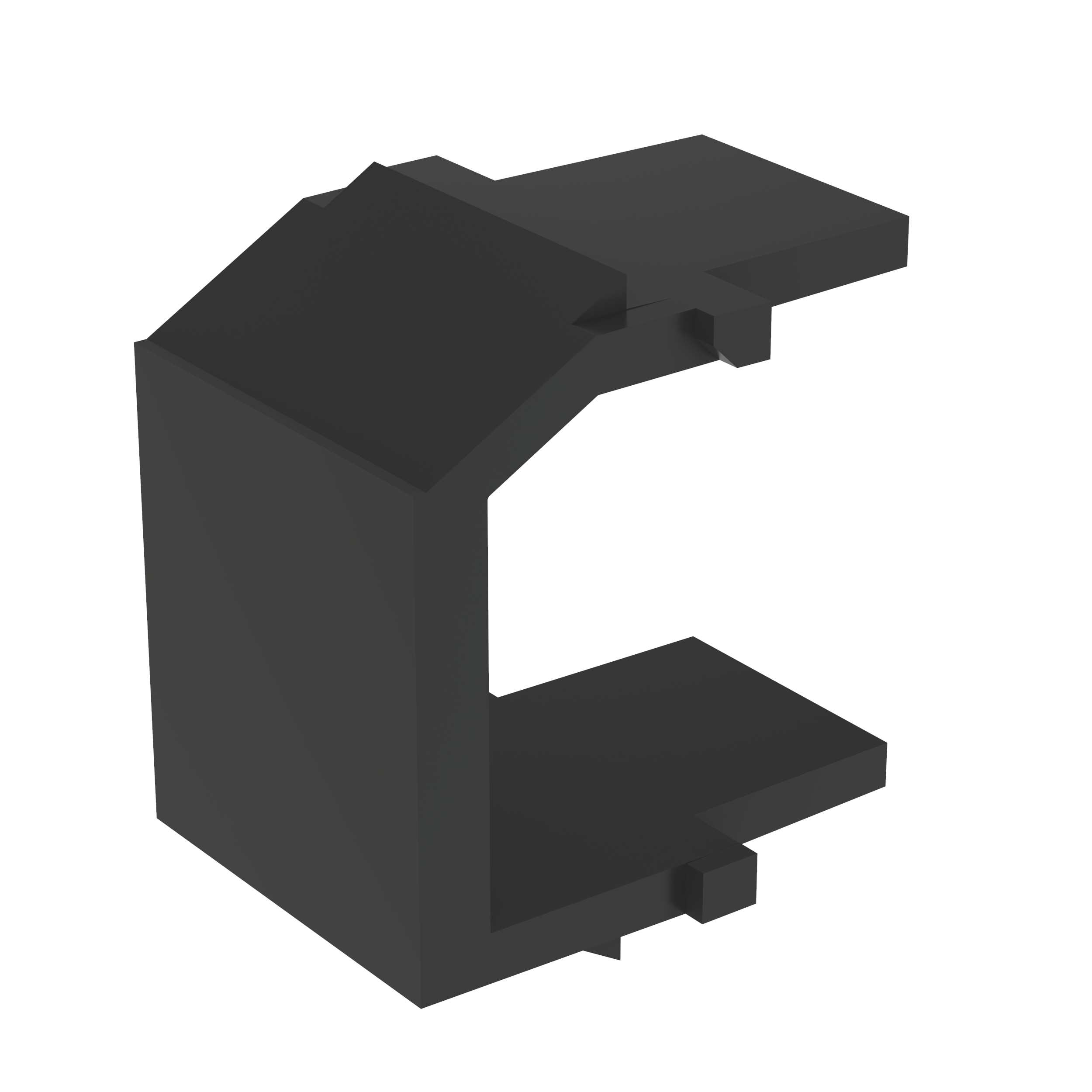 Product image for Module blank keystone black 0.64x0.79x0.87"