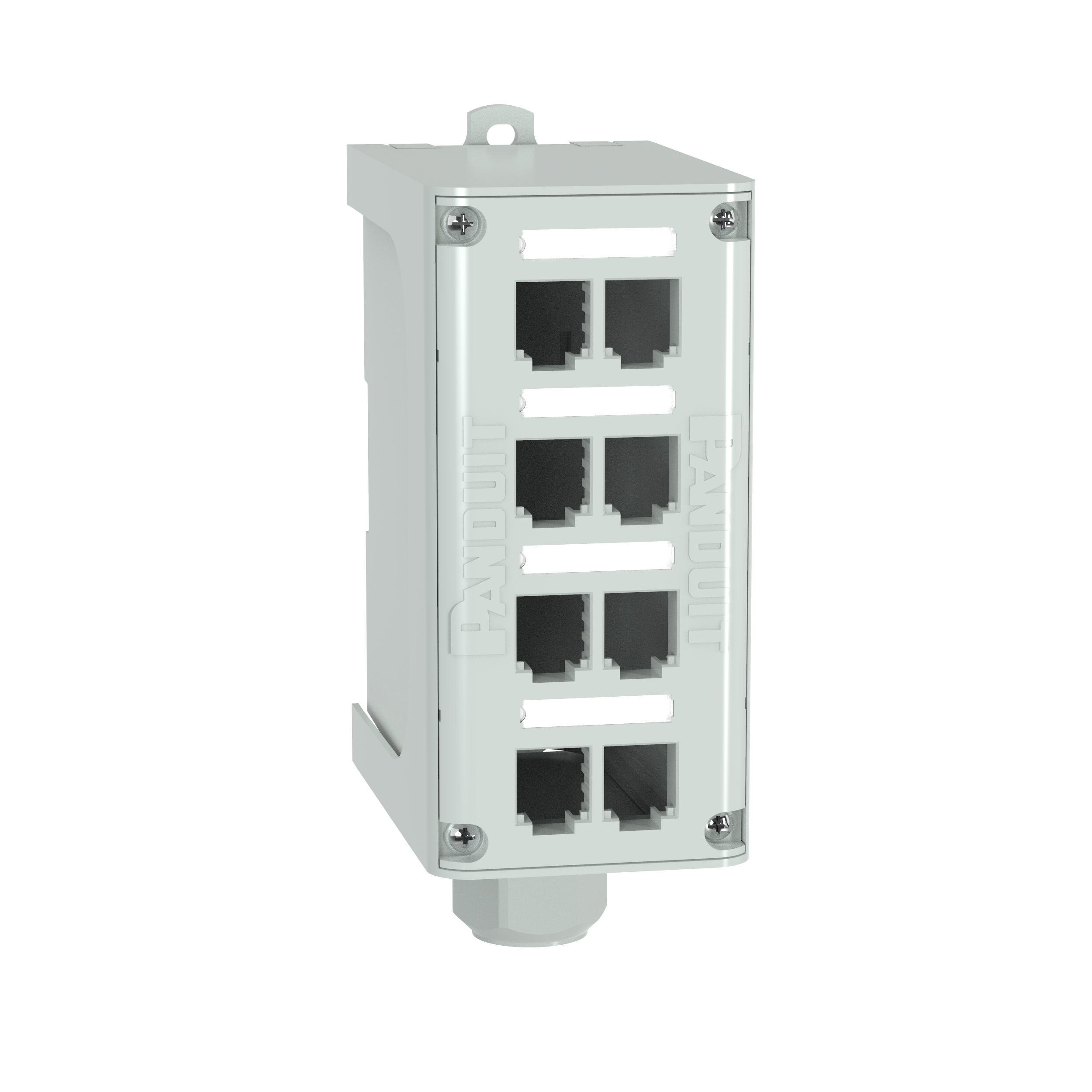 PANDUIT FDME8RG ENCLOSURE 8PORT DIN RAIL FIBER OPTIC
