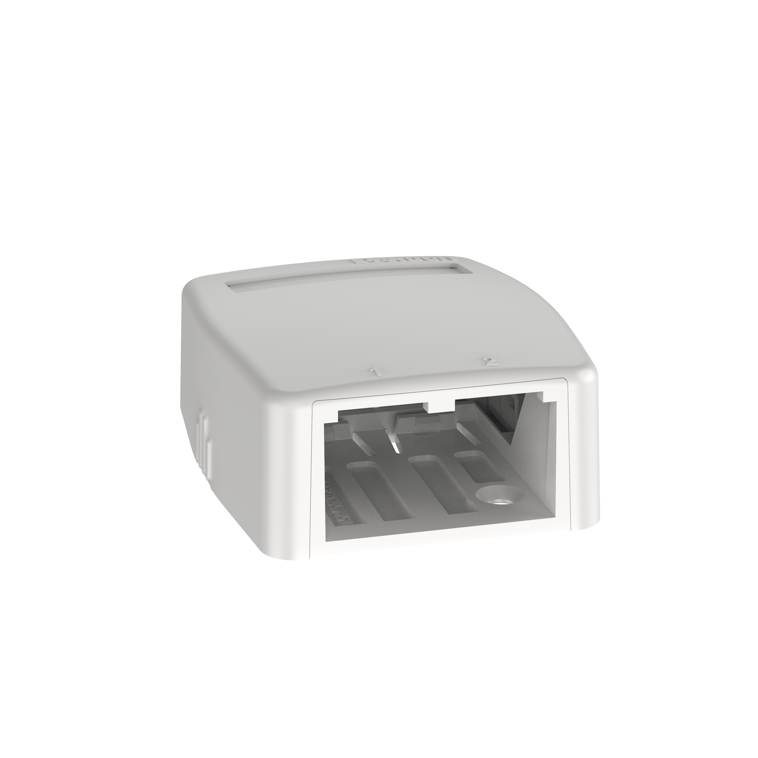 Product image for PANDUIT CBXQ2WH-A MINI-COM. SURFACE MOUNT BOX 2 PORT WHI