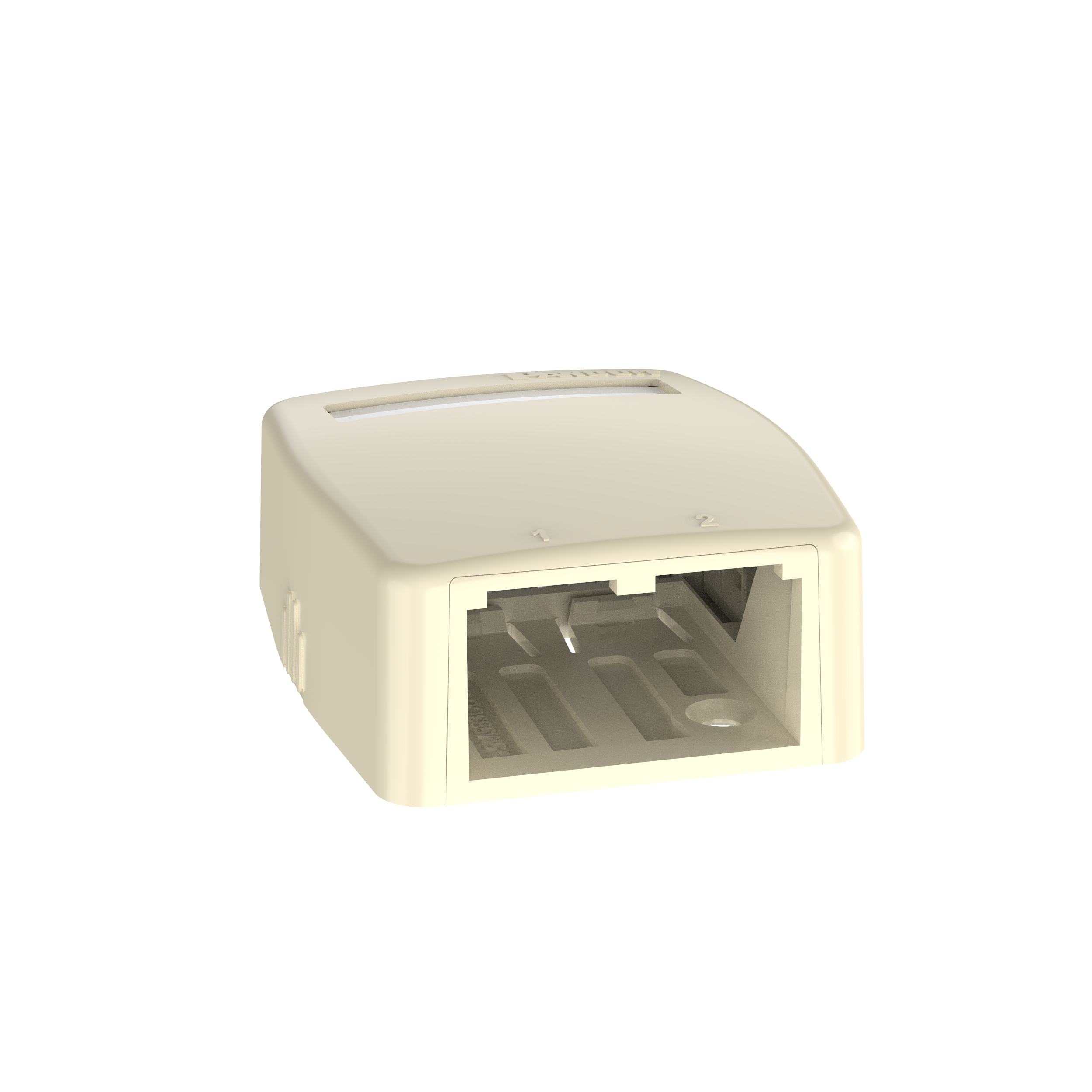 Product image for PANDUIT CBXQ2EI-A BOX MINI COM SURFACE MOUNT ACCEPTS 2 MINI-COM MODULES 2P QUICK RELEASE COVER ADHESIVE BACKING ELECTRIC IVORY