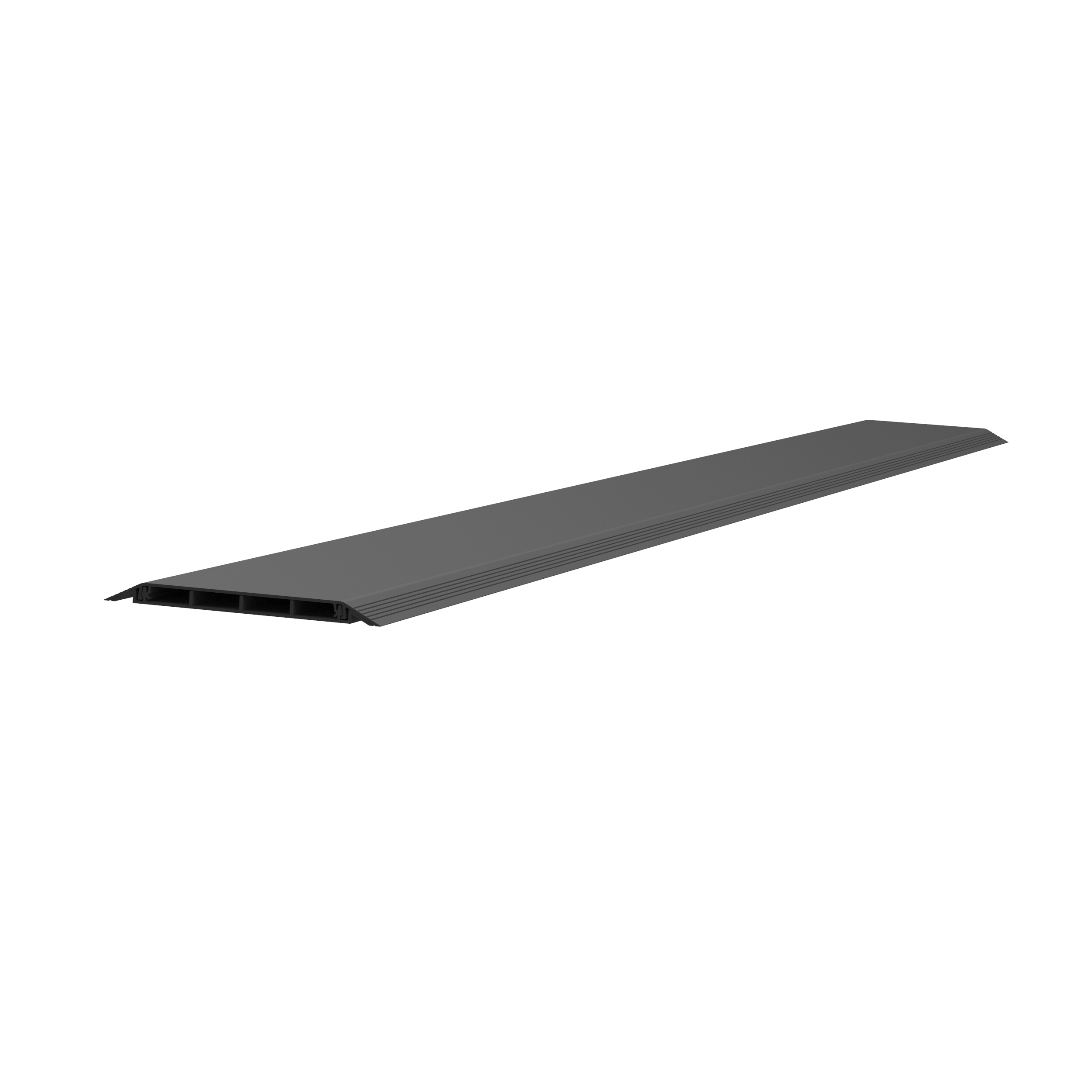 Product image for Above Floor Raceway Base and Cover, 6 ft, Black